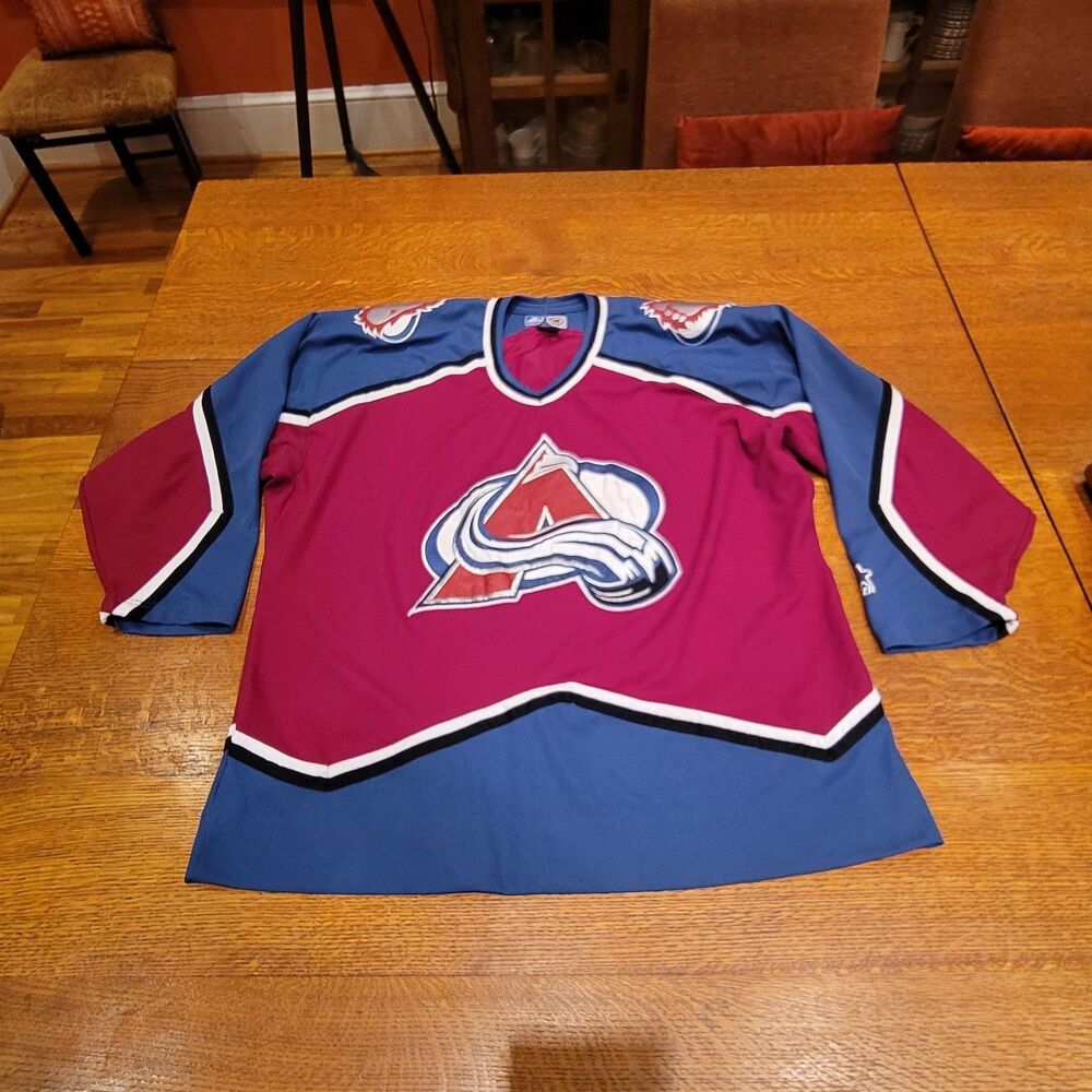 Vintage 90s NHL Colorado Avalanche Starter Burgundy Hockey Jersey Size X-Large